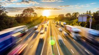 cars on highway 