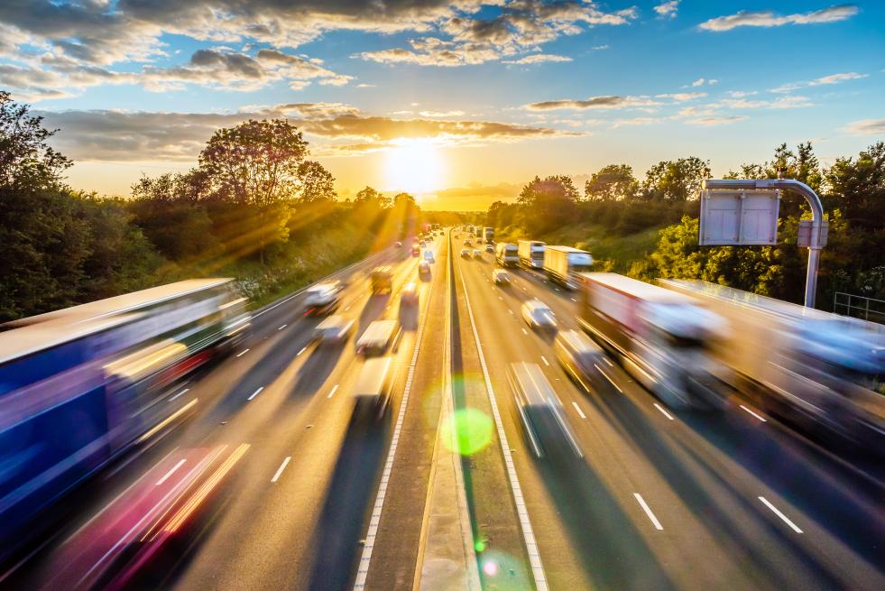 cars on highway 