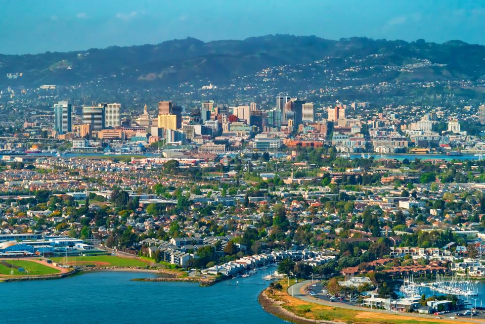 Aerial view of the Bay Area